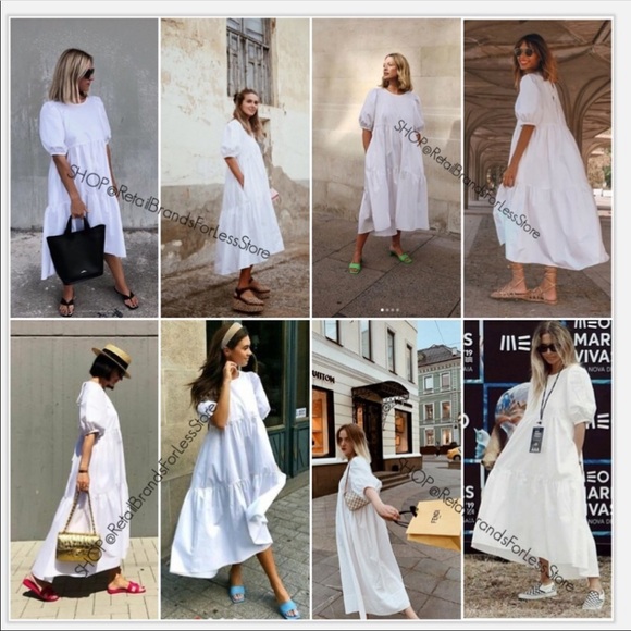 Zara NWT asymmetrical poplin dress - Picture 6 of 8